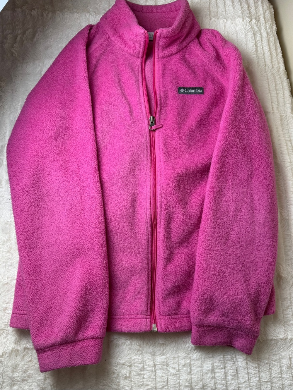 Columbia Hot Pink Plush Fleece Pullover